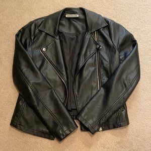 Noisy May Black Leather Jacket